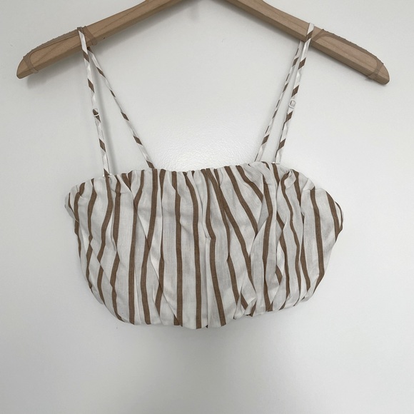 NWT Dynamite 2 piece crop top set in tan - Picture 4 of 7